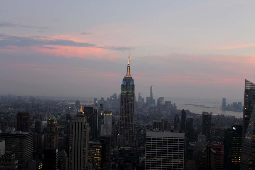 empire state entardecer top of the rock